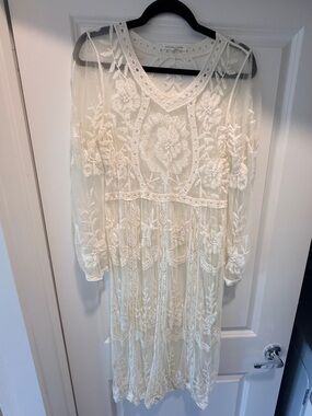 Endless Rose | Dresses | Anthropologie Endless Rose Flower Embroidered  Black Mesh Midi Dress Size Xs | Poshmark